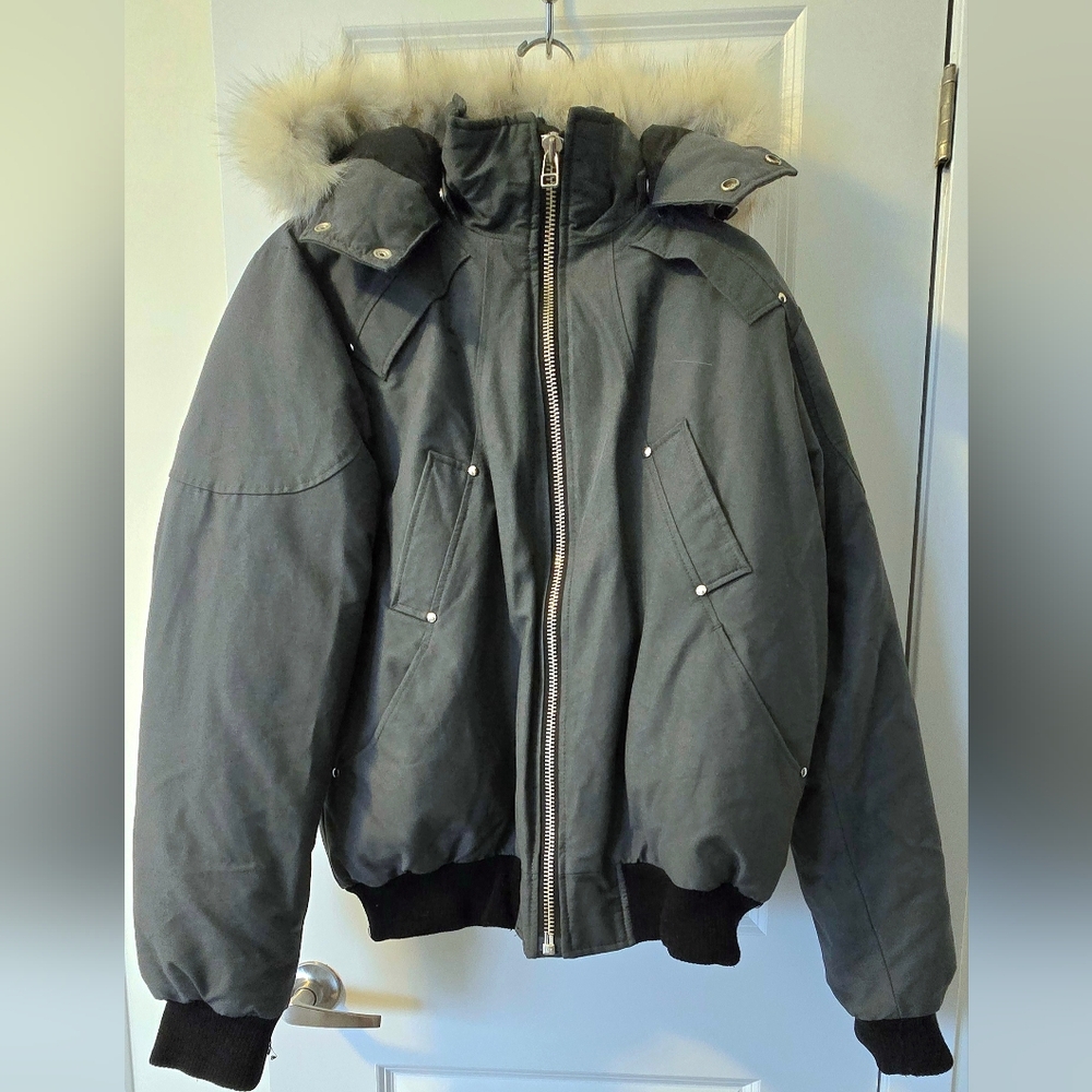 Moose Knuckles Original Grey Bomber Jacket